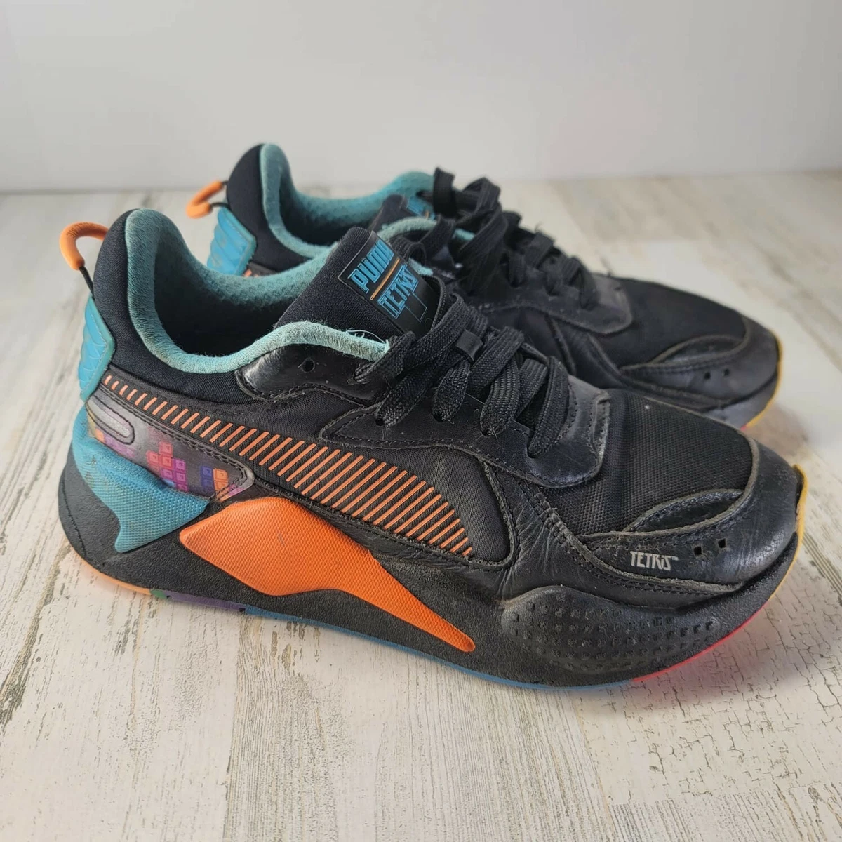 Puma Rs X X Tetris Kids Boys Sneakers Shoes Casual Black