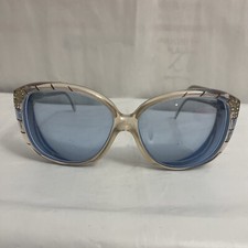 Vintage Stendhal 58 17 140 Sunglass Clear Brown w/ Swarovski Crystals Paris