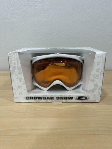 Brand New in Box - Rare - Oakley Crowbar Snow Ski Goggles White / Persimmon - Afbeelding 1 van 7