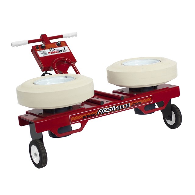 First Pitch Playmaker Soccer Ball Machine Kicks 80 Yards 20 100 MPH