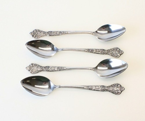4 MSI Japan Versailles Pattern Stainless Steel Teaspoons Set/Lot Flatware - Picture 2 of 3