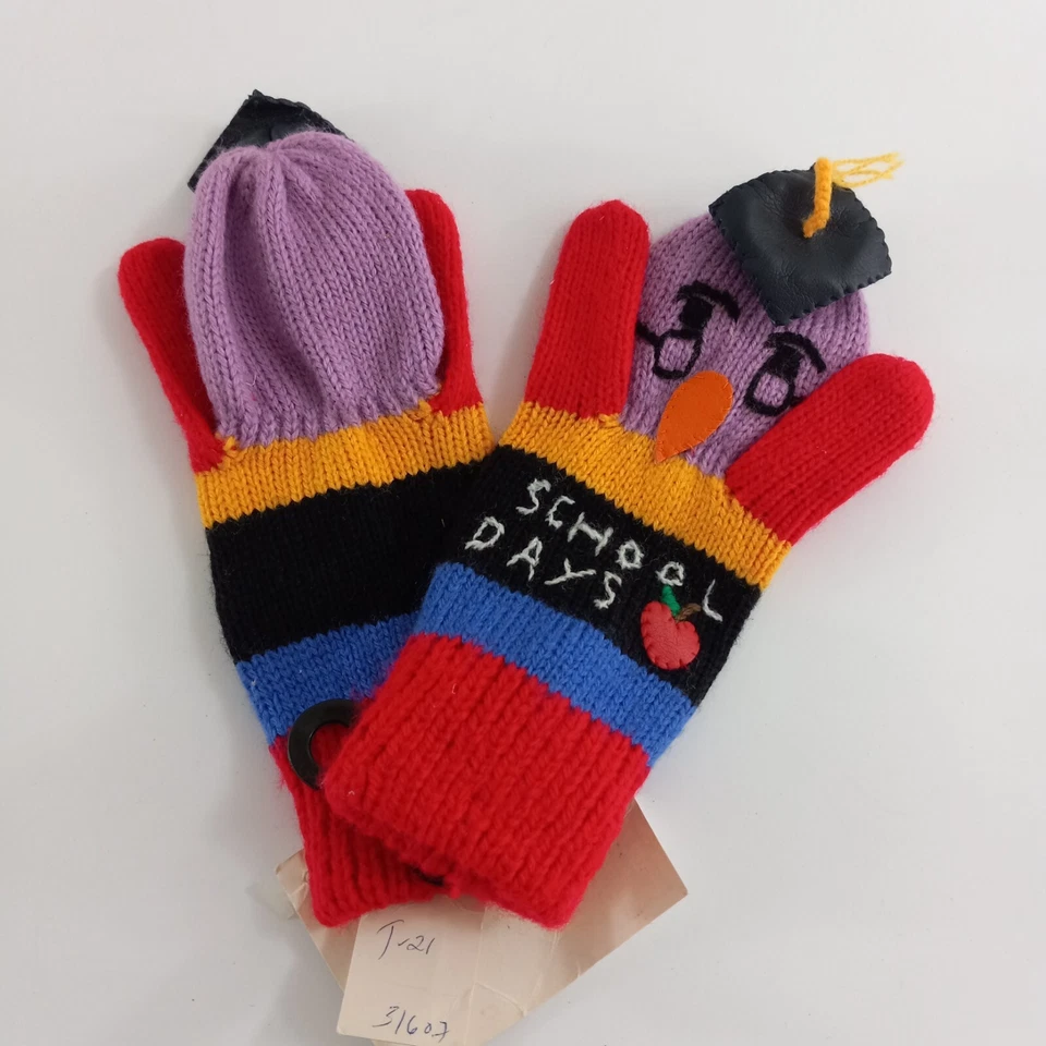 Vintage Cynthis McKinney Gloves Children's Size Ages 3-6 School Days Owl New - Image 2 of 4