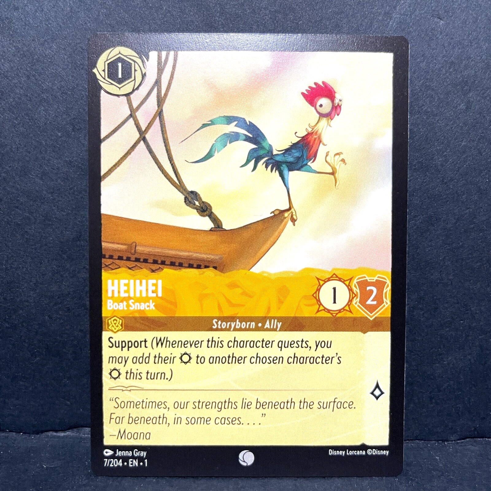 2023 DISNEY LORCANA THE FIRST CHAPTER HEI HEI 7/204 COMMON