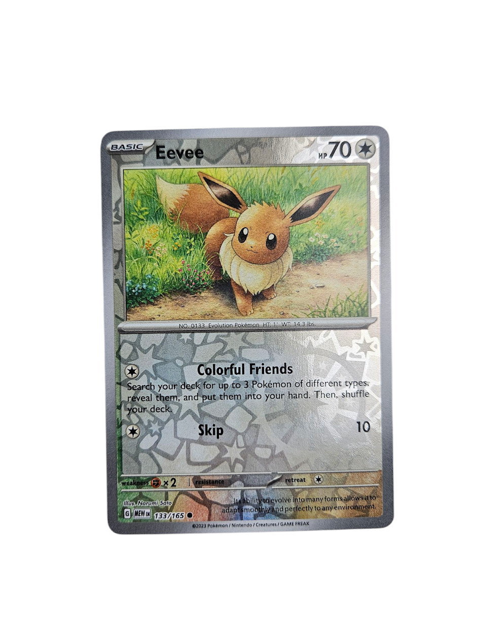 Eevee 133/165 Reverse Holo Pokemon TCG 151 Card Pokemon NM