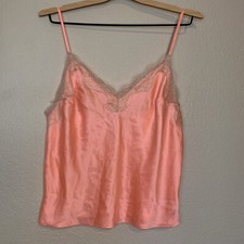 Victorias Secret Silky Lace Trimmed Cami Tank Size M