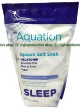  1  AQUATION SLEEP EPSOM SALT SOAK LAVENDER  COCONUT w/ Shea  Aloe 3 Lbs