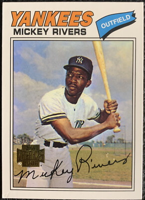 Mickey Rivers Rookie Card 2002 Topps Archives #170 Mickey Rivers 1977 Reprint Yankees Card | eBay