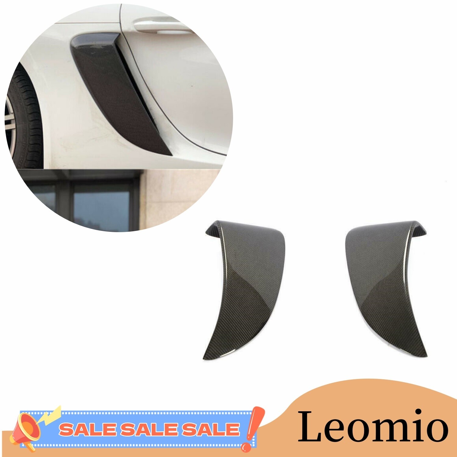 For Porsche 718 Boxster Cayman 2016-2020 Carbon Fiber Side Fender Air Vent Cover