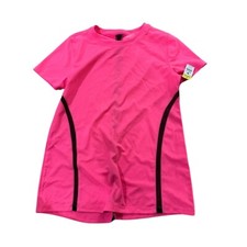 Girls Active T-Shirt Pink Short Sleeve Moisture Wicking Gym Size Small