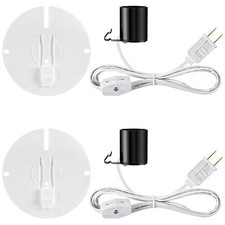 2 Set Blow Mold Light Kit E27 E26 Single Light Cord Kit with Switch Fuse Plu...