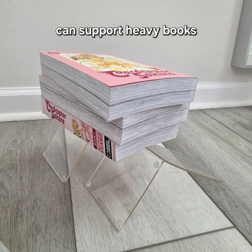 Pack of 6 Clear Acrylic Book Stand End Holder Organizer Display Shelves - Picture 11 of 11