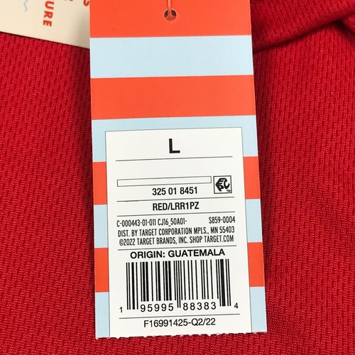 Cat & Jack Boys Size L Short Sleeve School Uniform Polo Shirt Red - Picture 5 of 7