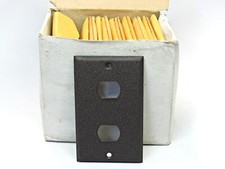 MULBERRY 1 Gang Brown 2 Device Light Switch Metal Wall Plate Cover 98021X