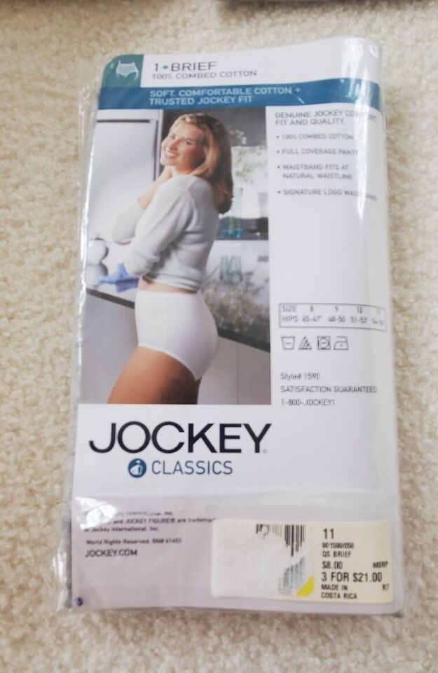 Vintage 2003 Jockey Classics Women's Plus 100% Cotton Brief Panties ...