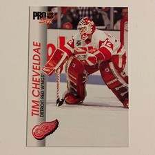 1992-93 Pro Set #43 Tim Cheveldae Detroit Red Wings Hockey Card