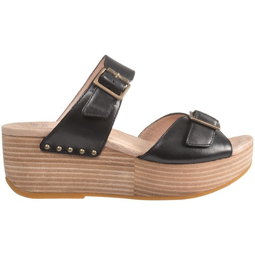 NIB Dansko Selma Two-Buckle Wedge Leather Sandals, 38 EU / 7.5-8 US choose color - Picture 2 of 9