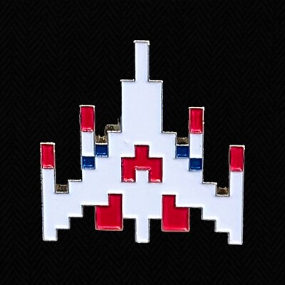 Space Invaders Retro Arcade Classic Enamel Gaming Pin