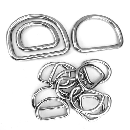 Edelstahl D-Ringe 3x15mm V4A 316 | 6 Stück Geschweißt & Poliert