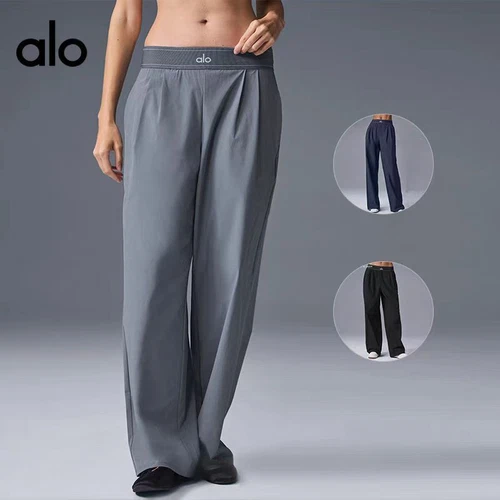Nagelneue Alo Damen Freizeit Sporthose, weites Bein gerade Hose - Bild 15 von 17