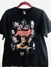 YOUTH 2007 Wrestling Tee Shirt WWE RAW Size XL Kids John Cena 7 More Wrestlers