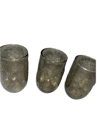 Anchor Hocking Saftglas Becher Braun Retro 6 Unzen Strukturierte Blätter 3er Set_F8 - Bild 4 von 8