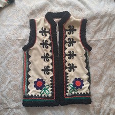 Vintage Ukrainian vest. boho style vest hippie style vest floral pattern vest 26