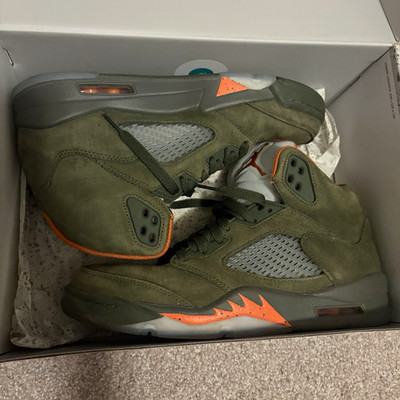 Jordan Air Jordan 5 Retro 2024 Olive Suede High Top DD0587-308 Green