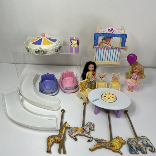 Barbie Kelly Surprise Birthday Party Playset Clown Doll Carousel Merry Go Round