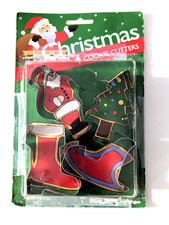 Vintage Fox Run Craftsman 4 Piece Christmas Cookie Cutters Metal Made In USA