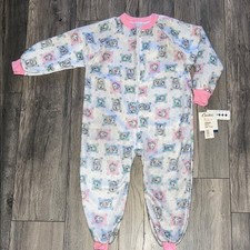 VINTAGE Carter's Cozy Footie Pajama - Pink and Blue NWT Size 6