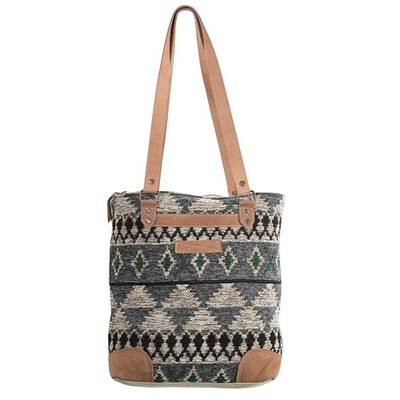 OH OHLAY OHV280 TOTE Upcycled Wool Canvas Genuine Leather women bag western