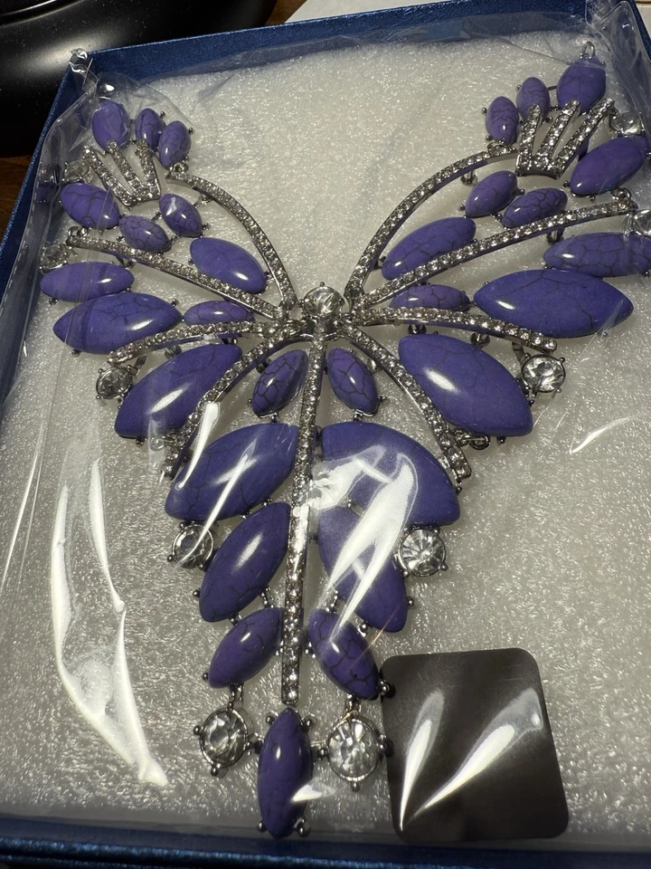 Lot of 9 Statement Necklaces & Earrings Howlite & Austrian Crystal & More New - Image 2 of 4