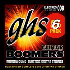 GHS Boomers GBXL Extra Light Electric Guitar Strings 9-42 6-Pack
