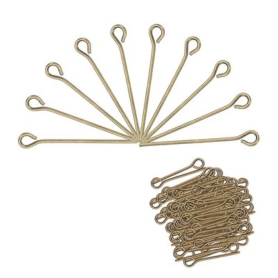 500Pcs Eye Pins Jewelry Findings Eye Pins 24mm Iron Eye Pins Bronze