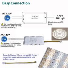 Led Driver 36-50w For Multi-color Ceiling Strip Spot Light Module Panel Repl... Led Driver 36-50w For Multi-color Ceiling Strip Spot Light Module Panel Repl...