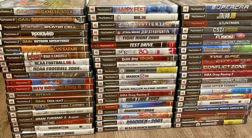 Lot of 60 Playstation 2 PS2 Games in Cases Bulk Wholesale Lot