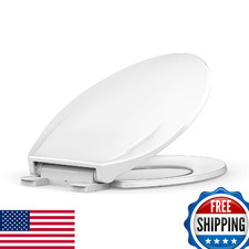 Elongated Toilet Seat w/ Quick-Release  Quick-Attach, Durable Plastic