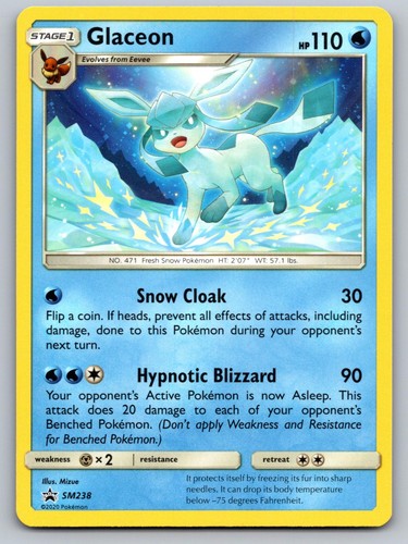 Glaceon - SM238 Promo Sun & Moon Promo Pokemon Near Mint