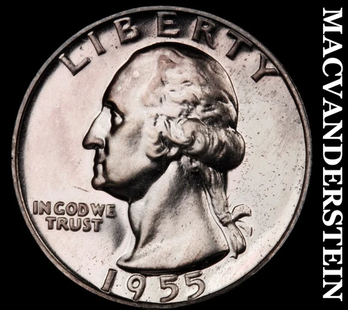1955 Silver Washington Quarter - Choice Gem Proof  Lustrous  No Reserve  #G9421