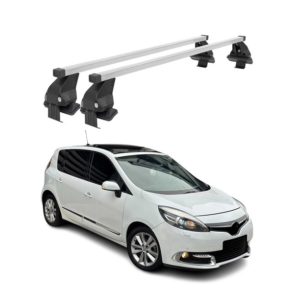 Menabo DachträGer FüR Renault Grand Scenic Mk3 2013-2016 Fl 50Kg Stahl Silber 2X-image