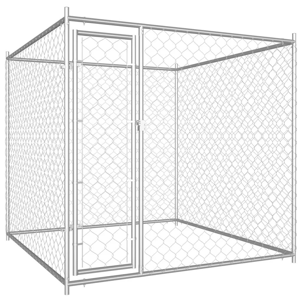 Cage enclos pour chiens avec porte sécurisée et structure en acier 185 cm