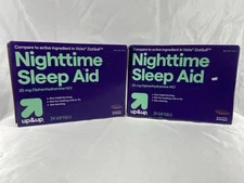 Up & Up Nighttime Sleep Aid 25mg Non Habit Forming 24 Softgels Exp 1/26 Lot Of 2