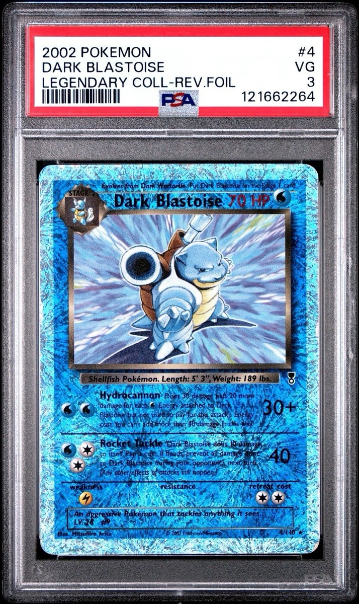 PSA 3 VG Blastoise Reverse Holo Foil #4 Legendary Collection 2002