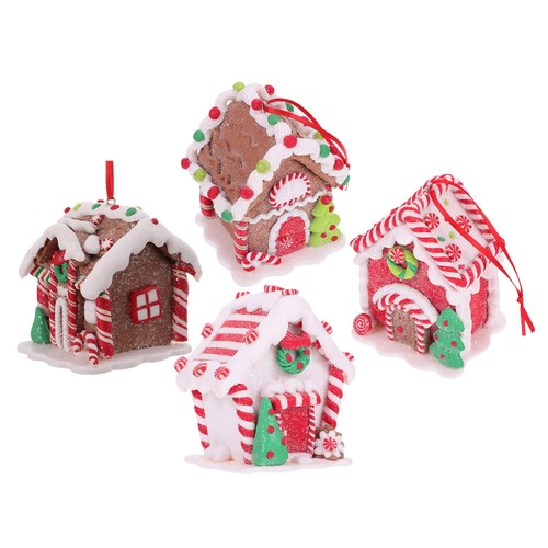 4 Pcs Lebkuchenhaus Hanging Dekoration Mann -Weihnachtsfeste Ornamente - Bild 4 von 12