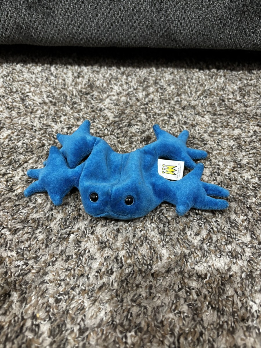 Manhattan Toy Company Flip Frog Blue Velvet Bean Bag Plush Stuffed