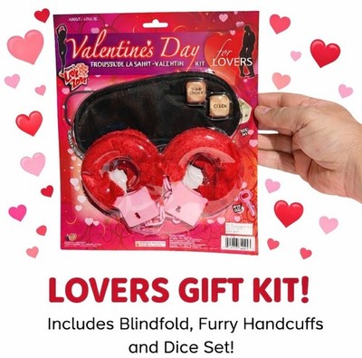 Adult TOY RED FURRY HANDCUFFS BLINDFOLD DICE KIT Valentines Day Lovers Gift  Set | eBay