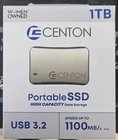 Centon 1TB Portable SSD | USB 3.2 | 1100MB/s Read | Type-C + Type-A | New