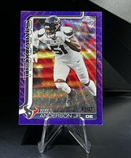 2025 Topps Chrome Football Will Anderson Jr Purple Wave Refractor /75