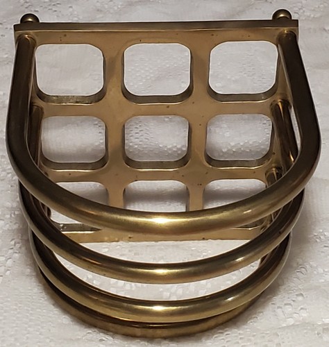 Massives Messing Post Brief Bogen 3 Schlitz Halter Fuß Schreibtisch Organizer - Bild 16 von 21