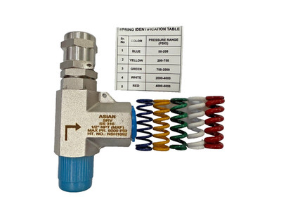 ASIAN 316-SS SRV-04 Vario-Feder Sicherheits-Überdruckventil 1/2'' NPT MXF...